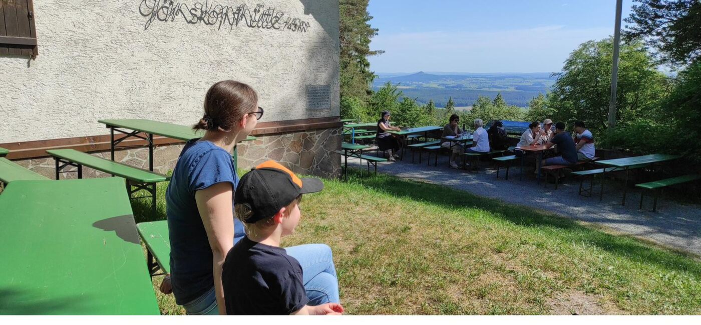 Panoramablick an der Gänskopfhütte bei Weidenberg